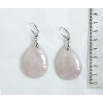 Серьги из розового кварца "капелька" 30х40мм