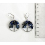 Серьги из лазурита "дерево жизни", 30мм