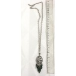 Кулон из малахита, шарик 3-4мм, коннектор "плющ"