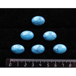 Бирюза иск. кабошон овал 18х13мм