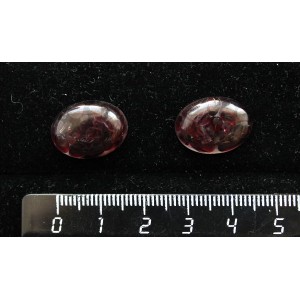 Гранат, кабошон-мозаика овал 18х13мм