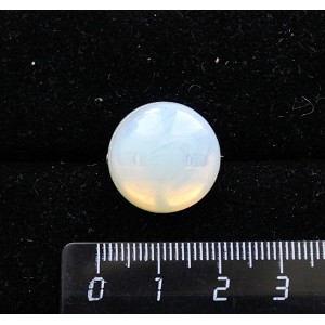 Брошь из опала (синт.), круг 18мм