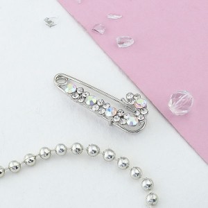 Булавка "Лунная дорожка", цвет радужный, цвет серебристый