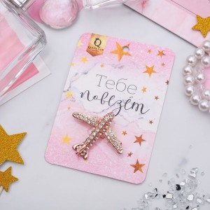 Брошь "Самолёт", цвет белый, цвет золотистый