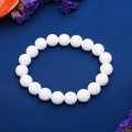 Браслет шар №10 агат белый (имитация)