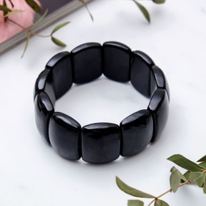 Браслет прямоугольник агат черный (имитация) Браслет прямоугольник агат черный (имитация)