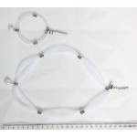 Комплект: колье и браслет из жемчуга на сетке, цвет белый, шарик 12мм