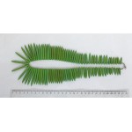 Колье из камня каулит тонированного (имитация кахолонга) иголочки 20-50мм, цвет зеленый, 53см