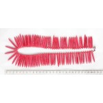 Колье из камня каулит тонированного (имитация кахолонга) иголочки 20-50мм, цвет розовый, 53см