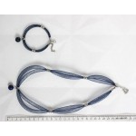 Комплект: колье и браслет из лазурита на сетке, цвет синий, шарик 12мм