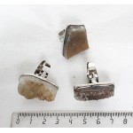 Кольцо из агата серого, друза - различные формы, безразмерное