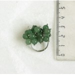 Кольцо с авантюрином зеленым "гроздь" безразмерное