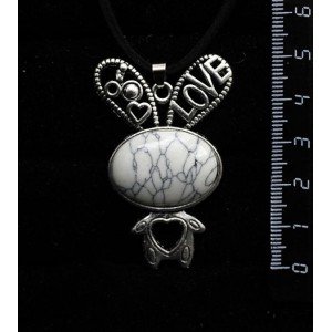 Кулон из каулита "зайчик", овал 25х18мм