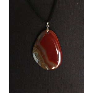 Кулон из сердолика, неправильная капля 55х40мм