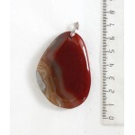Кулон из сердолика, неправильная капля 55х40мм