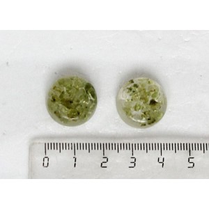 Хризолит, кабошон-мозаика круг 18мм