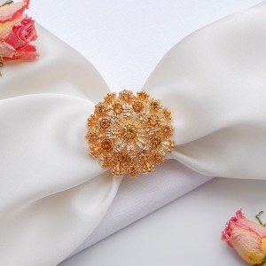 Кольцо для платка "Россыпь", цвет шампанского, цвет золотистый