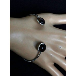 Браслет из тигрового глаза 2 круга 12мм, жесткая основа