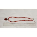 Колье-кулон из сердолика, овал 25х18мм, оправа медальон