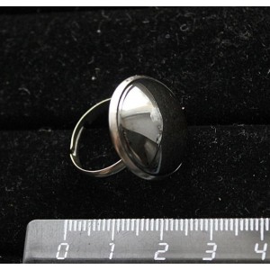 Кольцо с гематитом, круг 20мм, безразмерное