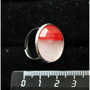 Кольцо с сердоликом, круг 20мм, огранка, безразмерное