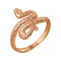 Кольцо позолота "Змея"