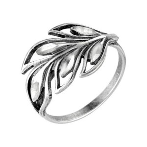 Кольцо посеребрение с оксидированием "Перо" Кольцо посеребрение с оксидированием "Перо"