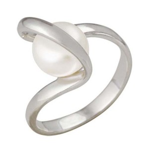 Кольцо посеребрение с оксидированием "Жемчужина"