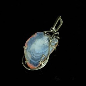 Кулон из агата бразильского 26*46мм