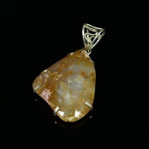 Кулон из агата мохового, 44х30мм, нейзильбер Кулон из агата мохового, 44х30мм, нейзильбер