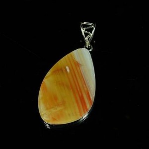 Кулон из агата 50х30мм, нейзильбер