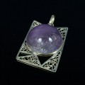 Кулон аметист, 35*50мм, авт.-ручная работа, юв сплав - нейзильбер Кулон аметист, 35*50мм, авт.-ручная работа, юв сплав - нейзильбер