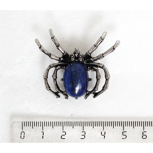 Брошь-кулон из лазурита "паук" 42х35мм.