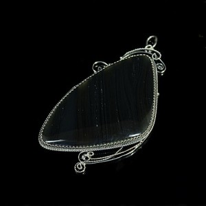Кулон обсидиан грация, 42*70мм Кулон обсидиан грация, 42*70мм