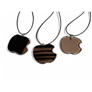 Кулон из обсидиана дымчатого "Яблоко" 32*32мм