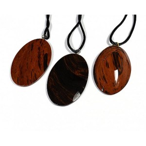 Кулон из обсидиана "Овал" 35*55мм