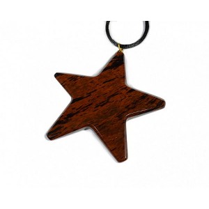 Кулон из обсидиана "Звезда" 67*72мм