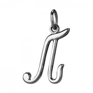 Кулон посеребрение с оксидированием "Буква Л"