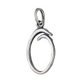Кулон посеребрение с оксидированием "Буква О"