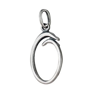 Кулон посеребрение с оксидированием "Буква О"