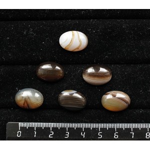 Агат кофейный (тонировка), кабошон овал 18х13мм