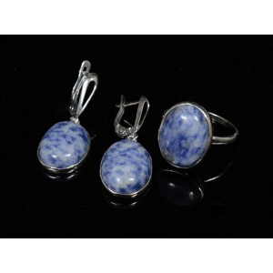 Кольцо Серьги с лазуритом