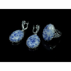 Кольцо Серьги с лазуритом