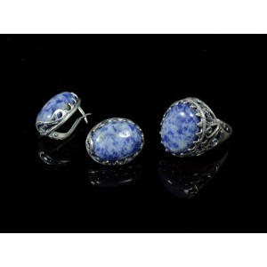 Кольцо Серьги с лазуритом Кольцо Серьги с лазуритом