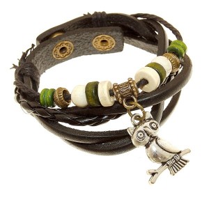 Браслет кожа "Хиппи" совунья, цвет коричневый (дерево, кожа, текстиль, бижутерный сплав) Браслет кожа "Хиппи" совунья, цвет коричневый (дерево, кожа, текстиль, бижутерный сплав)