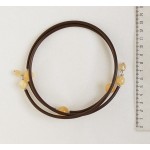 Колье из цитрина на струнке, шарики 14мм, 12мм и овалы