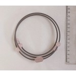 Колье из кварца розового на струнке, бусина крупная огранка, шарик 10мм, 8мм