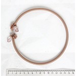 Колье на проволоке из солнечного камня и хрусталя