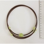 Колье из оникса на струнке, шарики 18мм, 12мм и 8мм