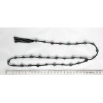 Колье с кисточкой из цоизита на петельке, длина регулируется, шарики 8мм, 6мм и бисер